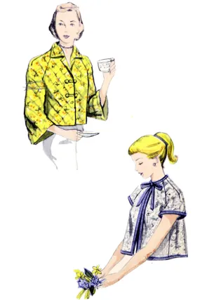 1949 Vintage Butterick 5103 Bed Jacket Sewing Pattern 1949 Vintage Butterick 5103 Bed Jacket Sewing Pattern