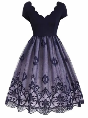 1950s Floral Patchwork Swing Dress 1950s Floral Patchwork Swing Dress