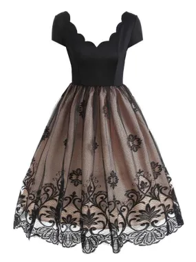1950s Floral Patchwork Swing Dress 1950s Floral Patchwork Swing Dress