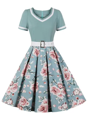 1950s Floral Patchwork Swing Dress 1950s Floral Patchwork Swing Dress