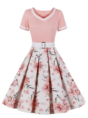 1950s Floral Patchwork Swing Dress 1950s Floral Patchwork Swing Dress