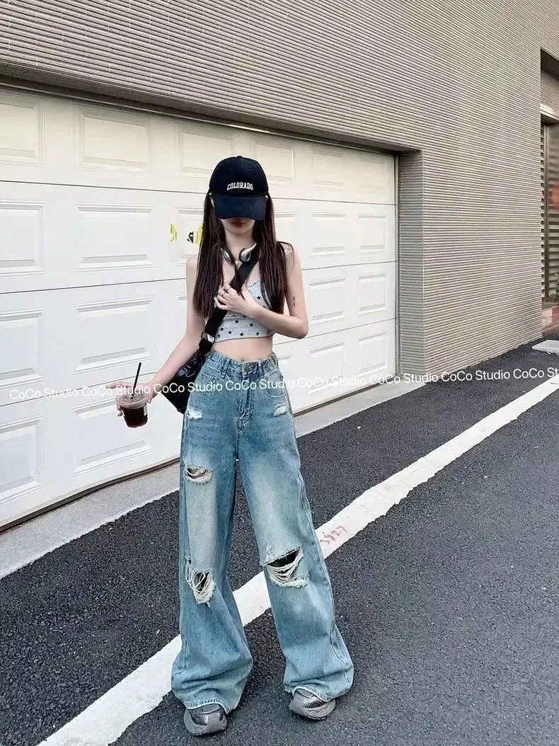 2024 High Waisted Slimming Loose Long Jeans