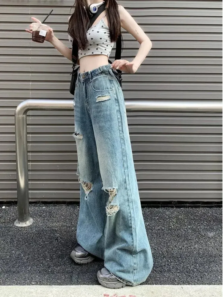 2024 High Waisted Slimming Loose Long Jeans