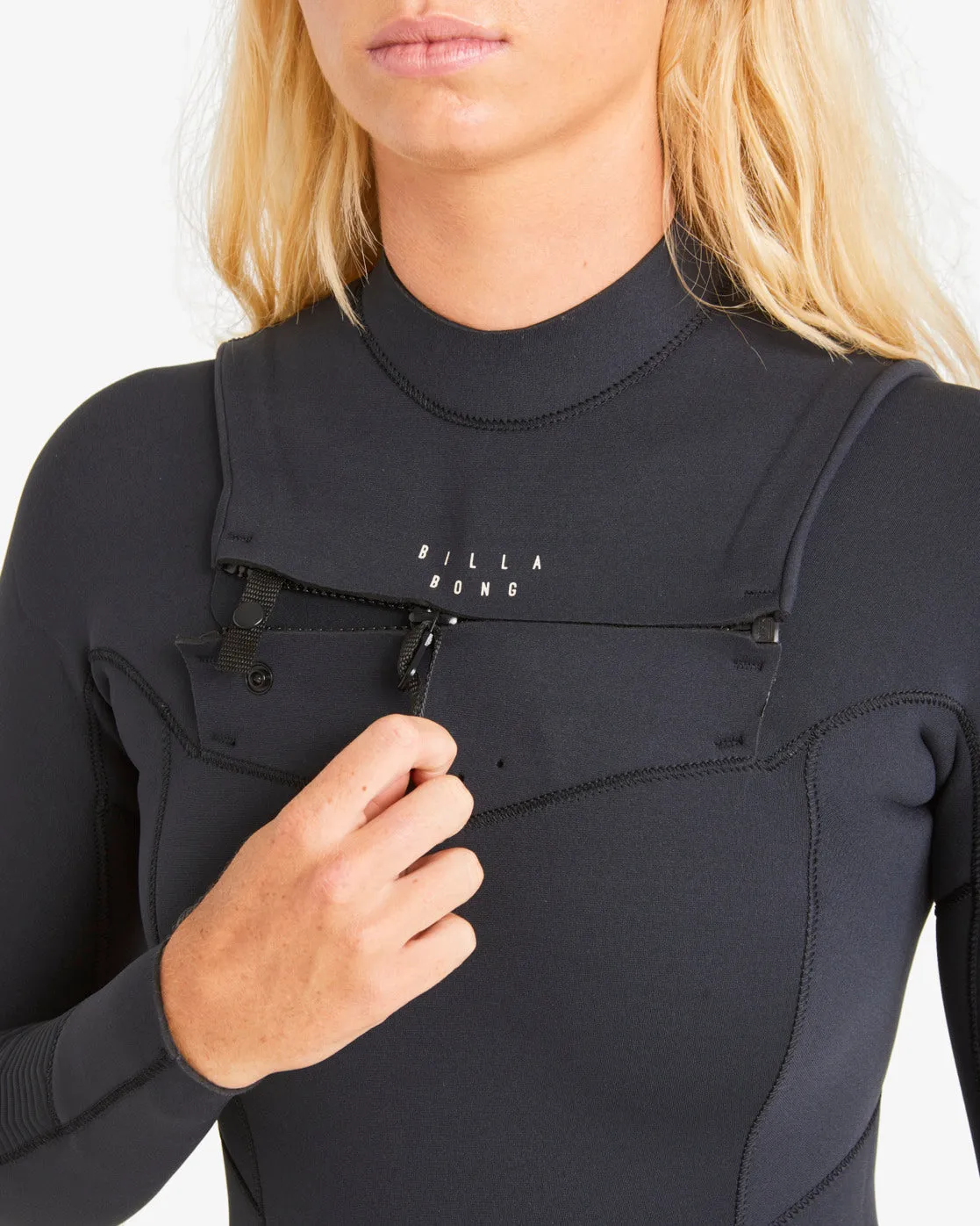 4/3 Salty Dayz Chest Zip Full Wetsuit - Black