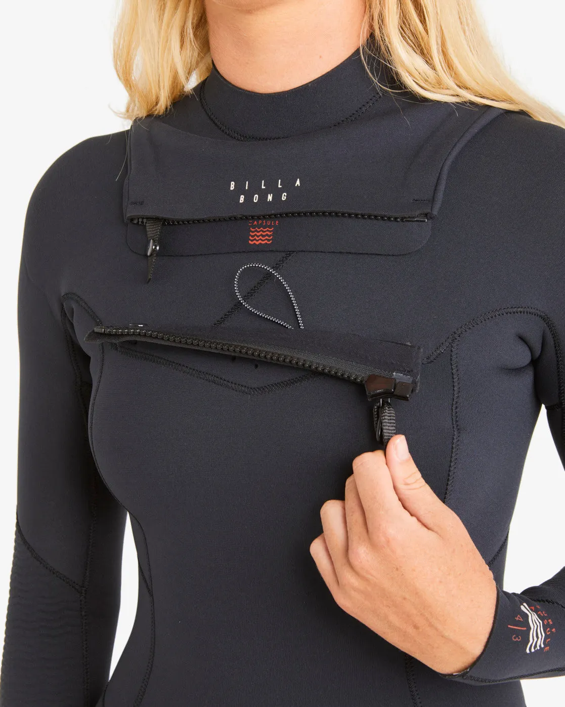 4/3 Salty Dayz Chest Zip Full Wetsuit - Black