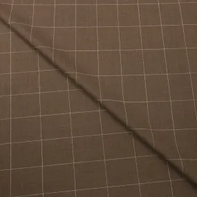 4.40 YDS Pine Cone Brown Windowpane Super 130s Wool Loro Piana Fabric 4.40 YDS Pine Cone Brown Windowpane Super 130s Wool Loro Piana Fabric