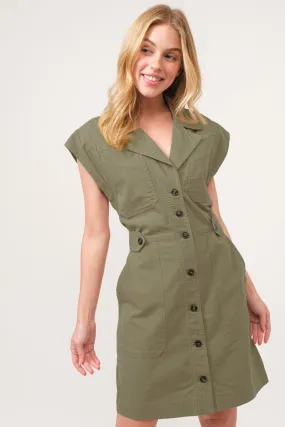 72!  Levina Button Up Sleeveless Dress 72!  Levina Button Up Sleeveless Dress