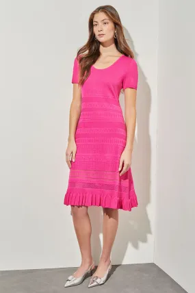 A-Line Dress - Pointelle & Burnout Knit A-Line Dress - Pointelle & Burnout Knit