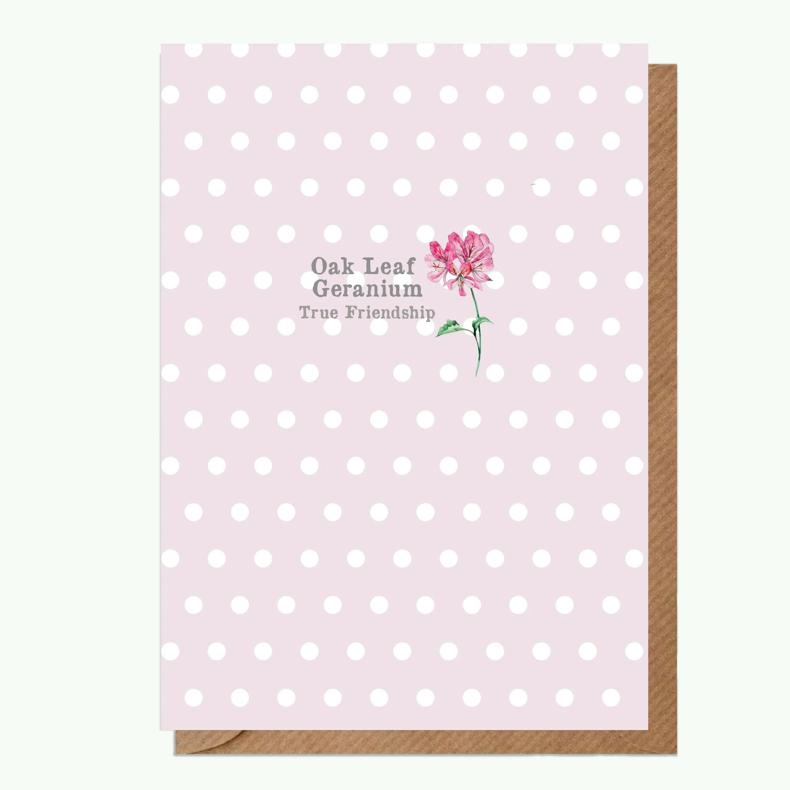 A6 Greeting Card with Ceramic Keepsake - Flowers Oak Leaf