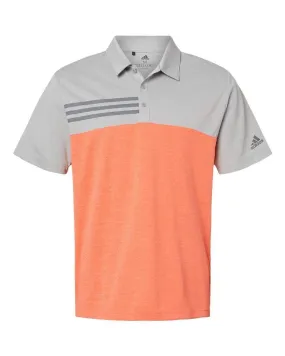 adidas - Men's Heathered 3-Stripes Polo adidas - Men's Heathered 3-Stripes Polo