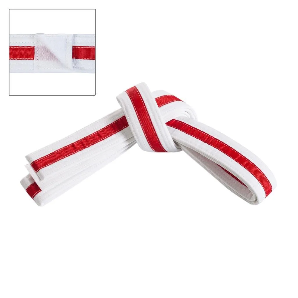 Adjustable Striped White Belt