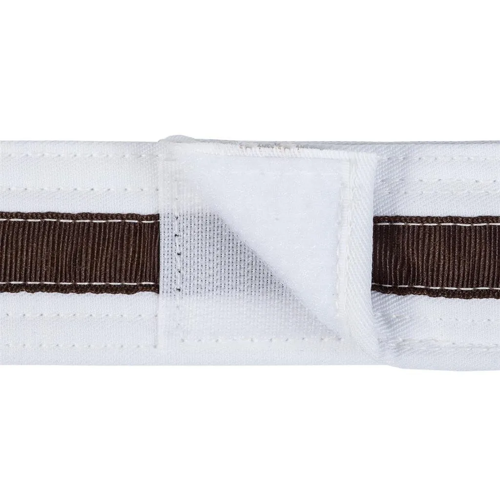 Adjustable Striped White Belt