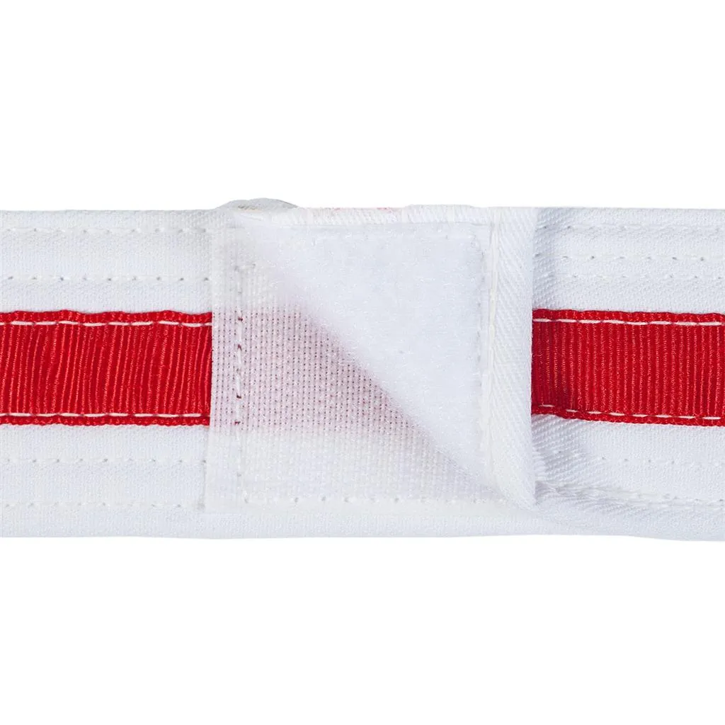 Adjustable Striped White Belt