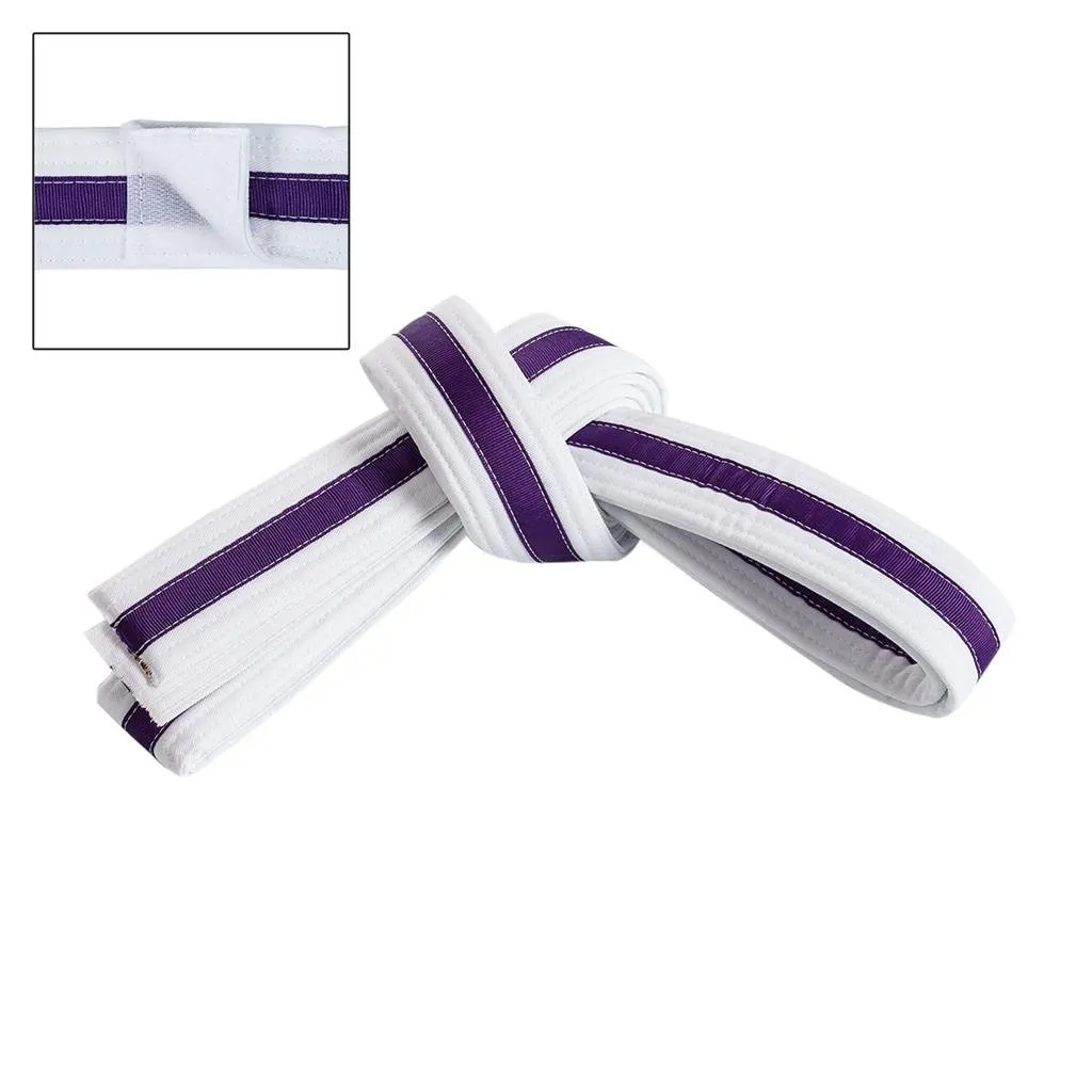 Adjustable Striped White Belt