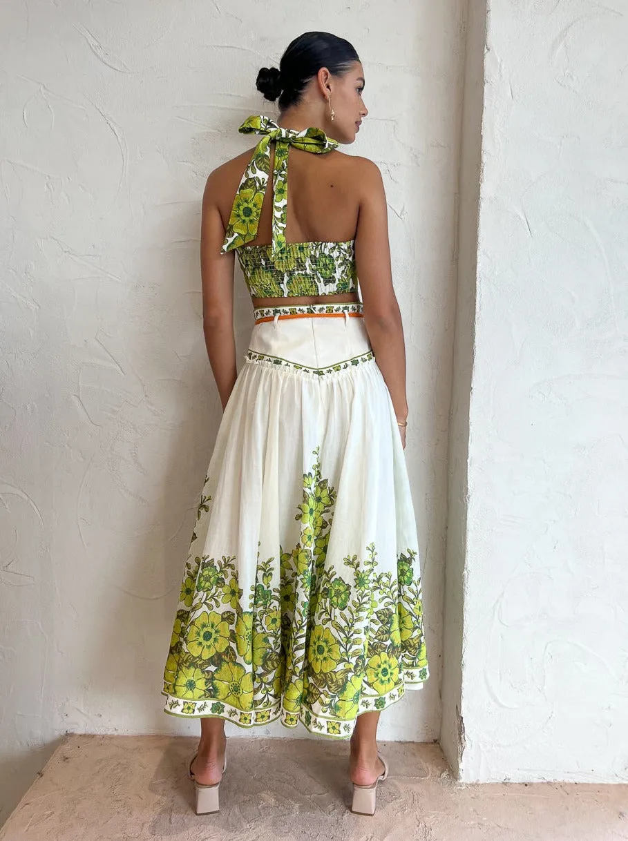 Alemais Wallis Skirt in Myrtle