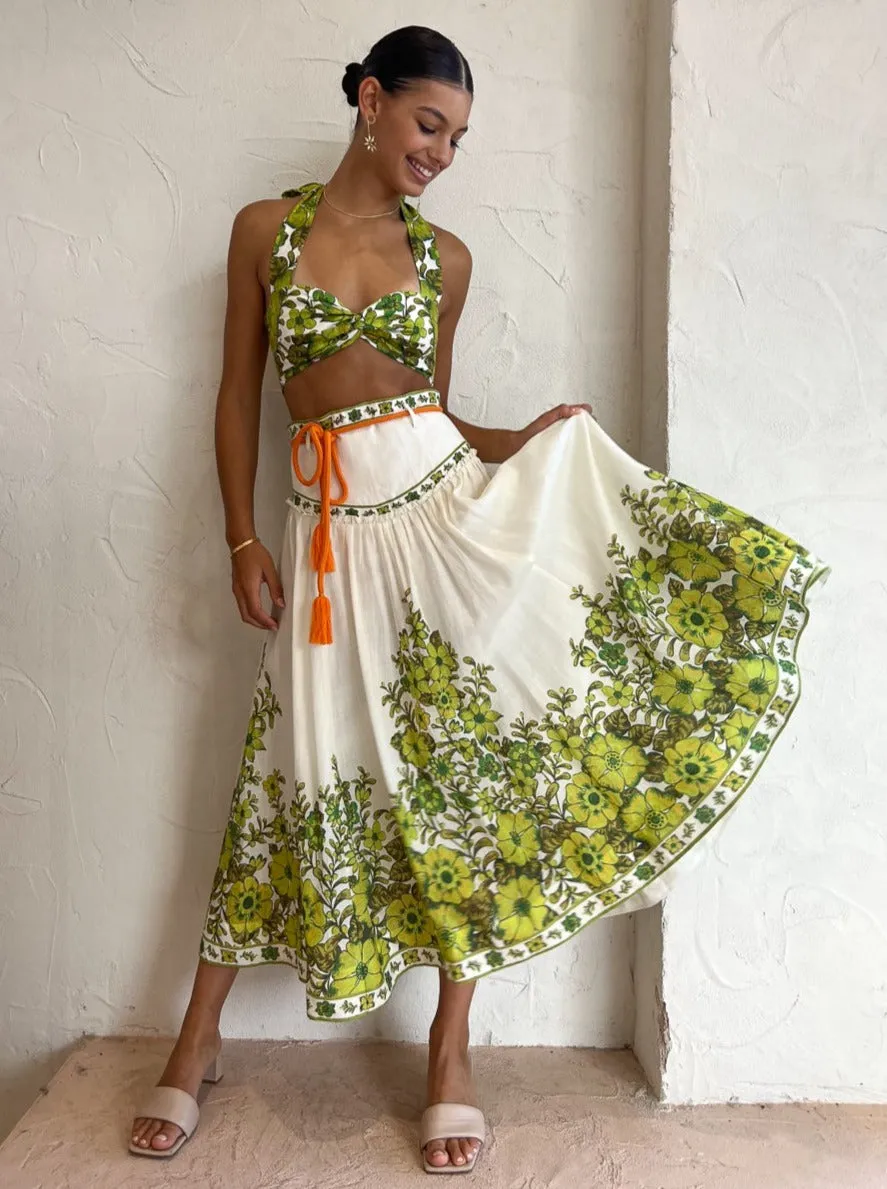 Alemais Wallis Skirt in Myrtle
