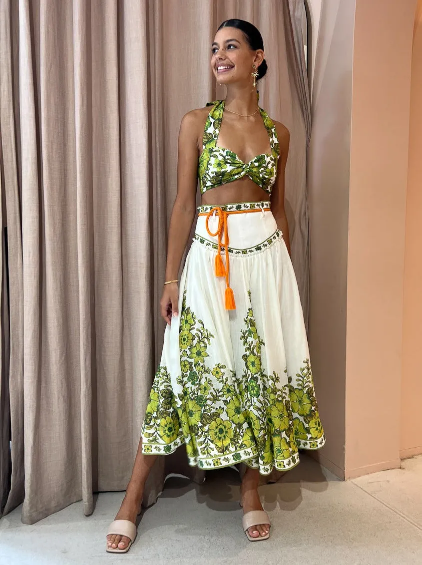 Alemais Wallis Skirt in Myrtle