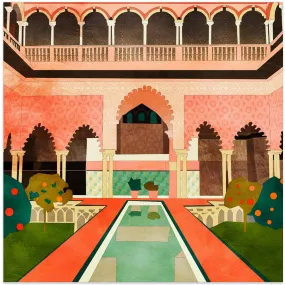 Alhambra Granada Spain by Ana Rut Bre- Boho Moroccan Square Stretched Canvas, Poster or Fine Art Print Alhambra Granada Spain by Ana Rut Bre- Boho Moroccan Square Stretched Canvas, Poster or Fine Art Print