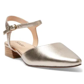 Amity Flat in Pewter Leather Amity Flat in Pewter Leather
