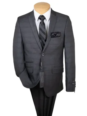 Andrew Marc 32713 Boy's Skinny Fit Suit - Plaid - Charcoal Andrew Marc 32713 Boy's Skinny Fit Suit - Plaid - Charcoal