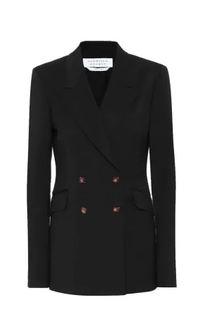Angela Blazer in Black Sportswear Wool Angela Blazer in Black Sportswear Wool