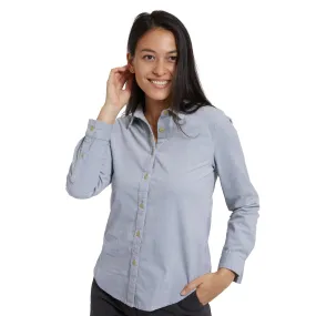 Annabela Slim Fit Stretch Corduroy Shirts - Gray (Final Sale) Annabela Slim Fit Stretch Corduroy Shirts - Gray (Final Sale)