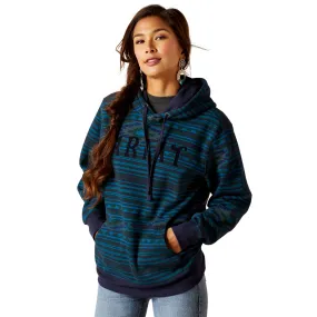Ariat Ladies Logo Dark River Blue Serape Hoodie 10046259 Ariat Ladies Logo Dark River Blue Serape Hoodie 10046259