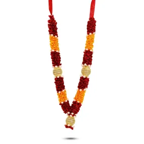 Artificial Garland  - 12 Inches | Cloth Mala/ Satin Garland for Photo Frame/ Assorted Design & Colour Artificial Garland  - 12 Inches | Cloth Mala/ Satin Garland for Photo Frame/ Assorted Design & Colour