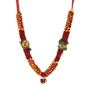 Artificial Garland  - 13 Inches | Cloth Mala/ Satin Garland for Photo Frame/ Assorted Design & Colour Artificial Garland  - 13 Inches | Cloth Mala/ Satin Garland for Photo Frame/ Assorted Design & Colour