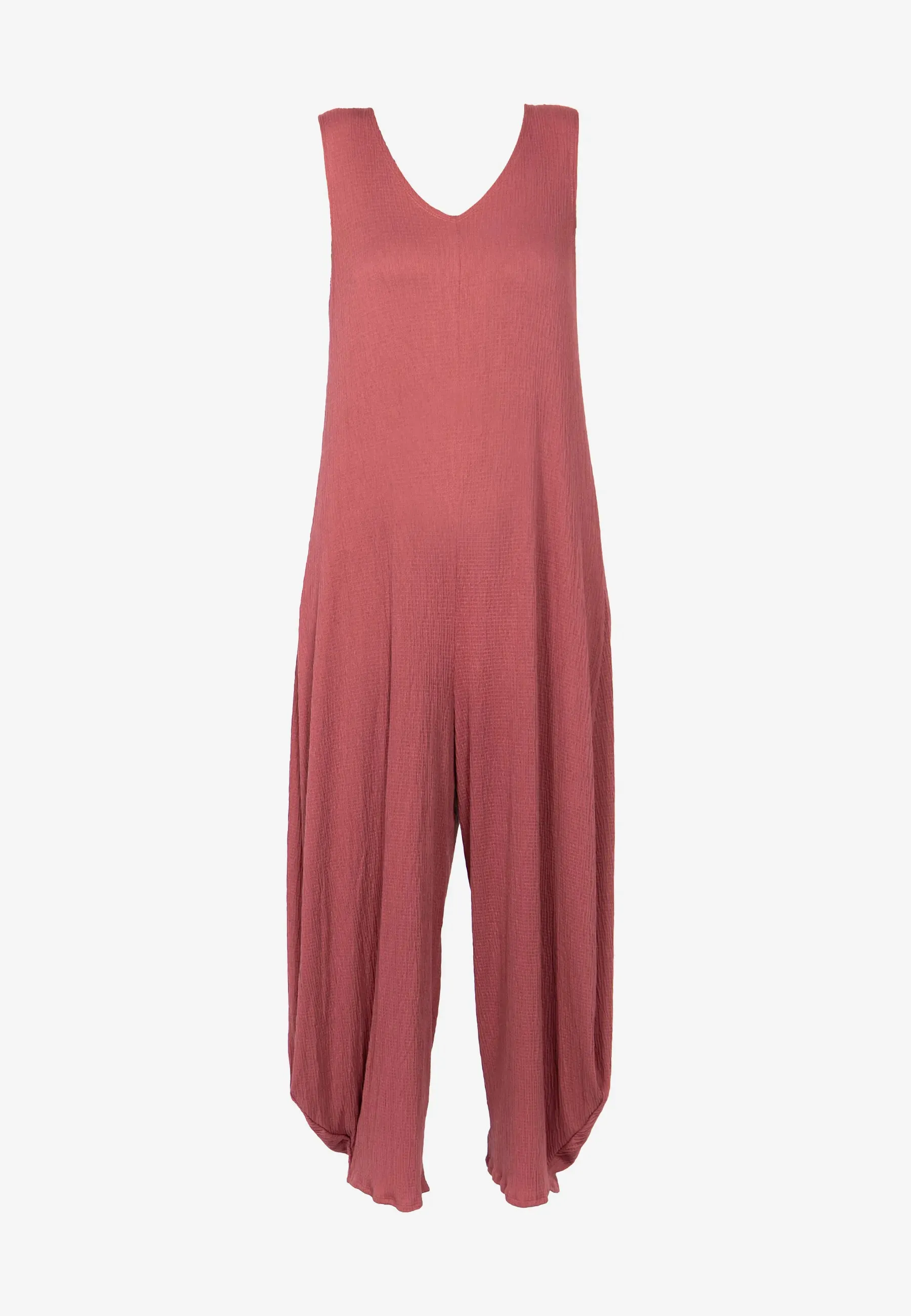 ASHLEY Wrinkled viscose jersey jumpsuit