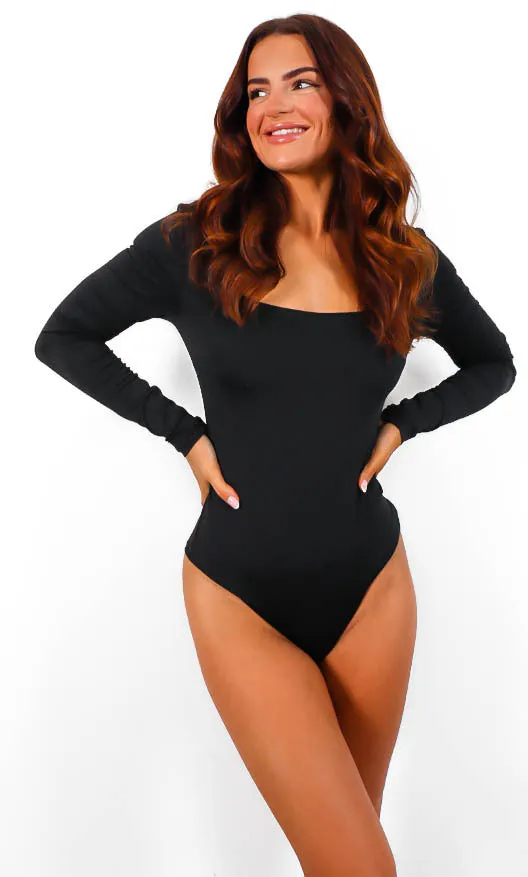 Back To Square One - Black Bodysuit