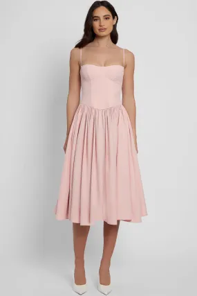 Ballerina Bustier Midi Dress - Pink Ballerina Bustier Midi Dress - Pink