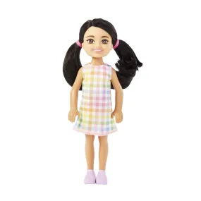 Barbie Chelsea Doll, Small Doll Wearing Removable Plaid Dress With Black Hair & Brown Eyes Barbie Chelsea Doll, Small Doll Wearing Removable Plaid Dress With Black Hair & Brown Eyes