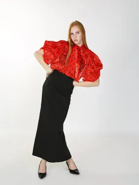 Beulah Straight High Waist Maxi Skirt Beulah Straight High Waist Maxi Skirt
