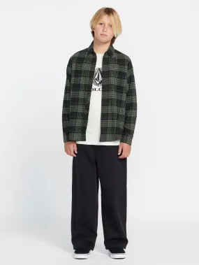 Big Boys Caden Plaid Flannel - Black Big Boys Caden Plaid Flannel - Black