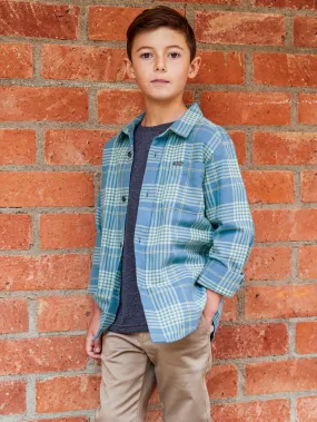 Big Boys Caden Plaid Flannel - Indigo Ridge Big Boys Caden Plaid Flannel - Indigo Ridge