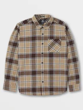 Big Boys Caden Plaid Long Sleeve Flannel - Khaki Big Boys Caden Plaid Long Sleeve Flannel - Khaki
