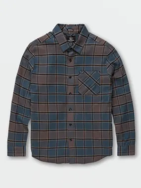 Big Boys Caden Plaid Long Sleeve Flannel - Marina Blue Big Boys Caden Plaid Long Sleeve Flannel - Marina Blue