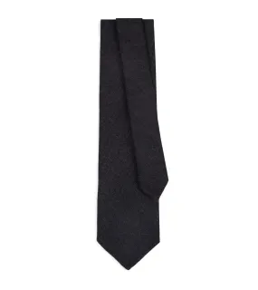 Bigi Wool Twill Tie: Dark Grey Bigi Wool Twill Tie: Dark Grey