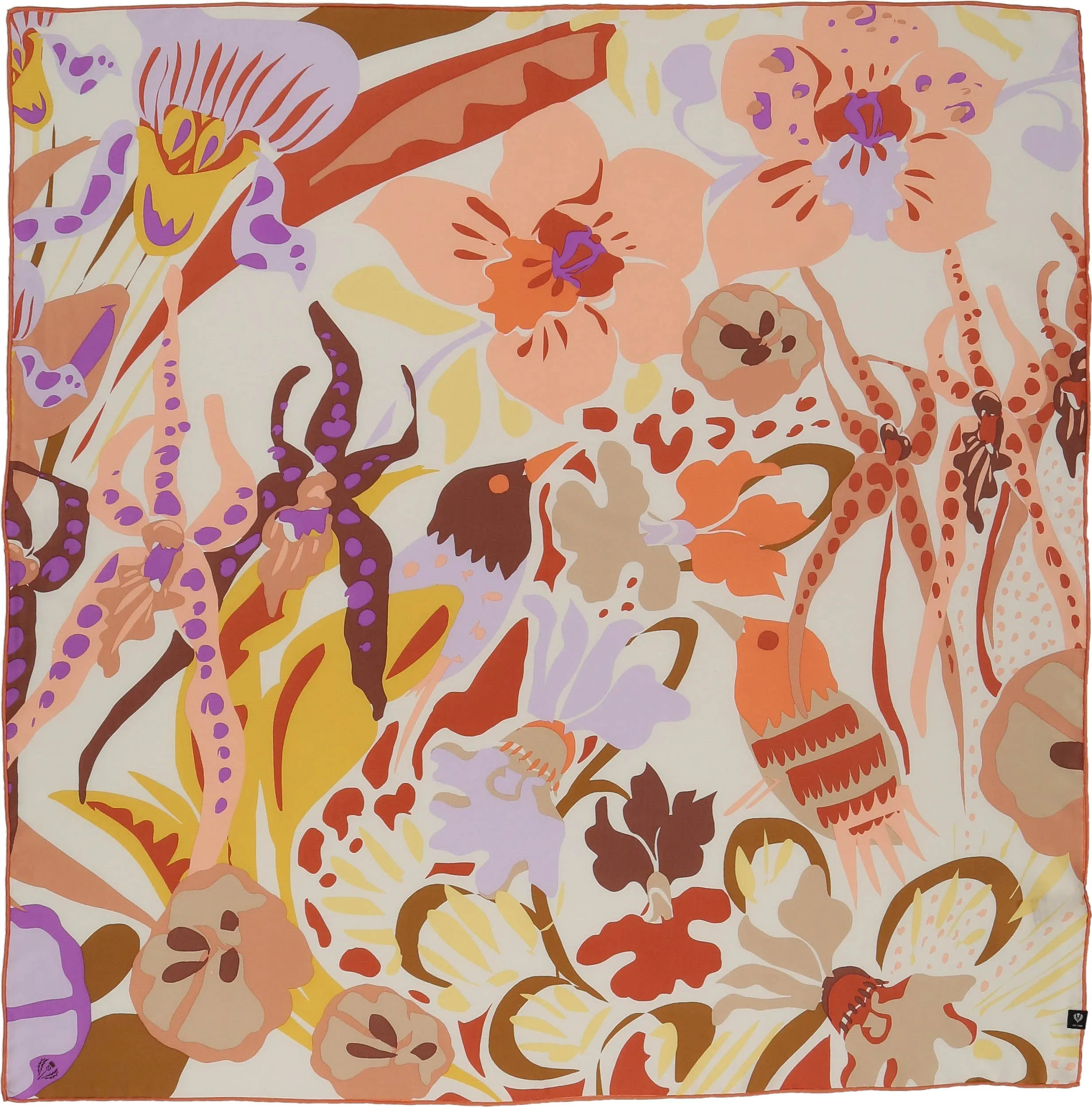 Birds of Paradise Silk Square