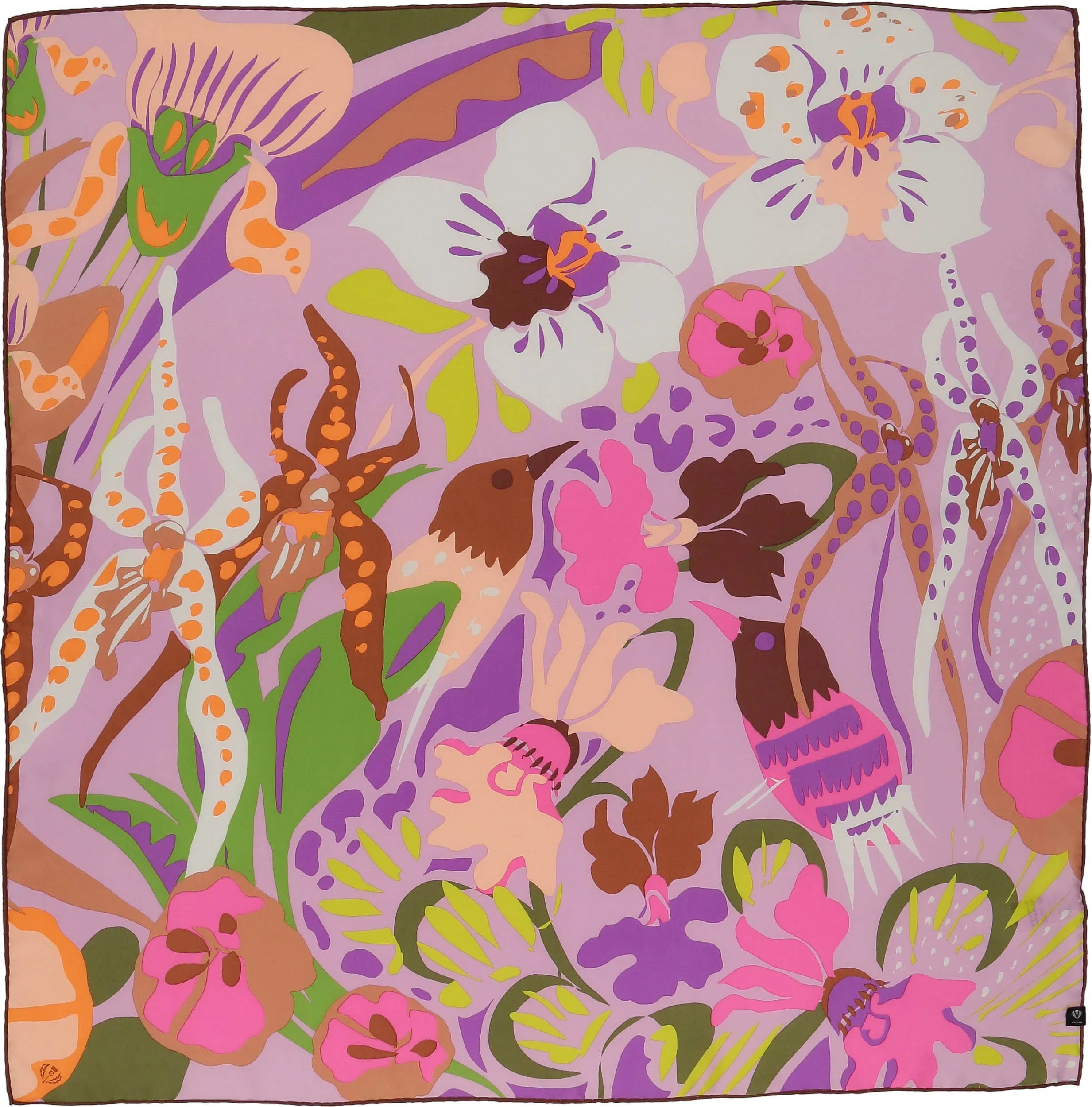 Birds of Paradise Silk Square