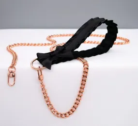 Black and Rose Gold Luxury BDSM Leash Black and Rose Gold Luxury BDSM Leash