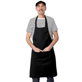 Black Apron With ECO/ORGANIC Bib - MANELLI Black Apron With ECO/ORGANIC Bib - MANELLI