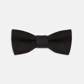 Black Batwing Satin Bow Tie Black Batwing Satin Bow Tie