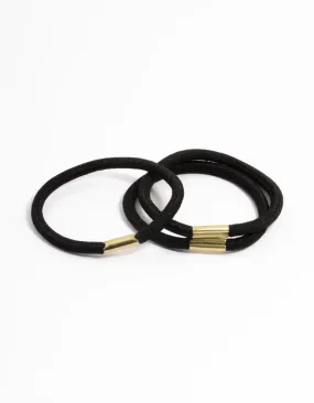 Black Fabric Multi Clamp Hair Tie Pack Black Fabric Multi Clamp Hair Tie Pack