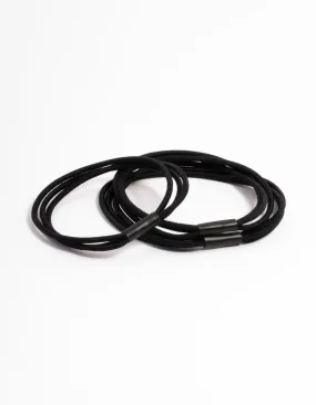 Black Fabric Multi Hair Ties Pack Black Fabric Multi Hair Ties Pack