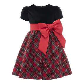Black Plaid Bow Dress Black Plaid Bow Dress