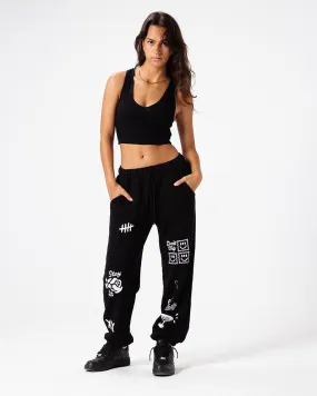Black Printed Swants (Sweatpants) Black Printed Swants (Sweatpants)