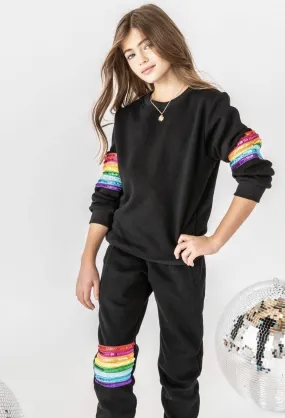 Black Rainbow Sequin Set Black Rainbow Sequin Set