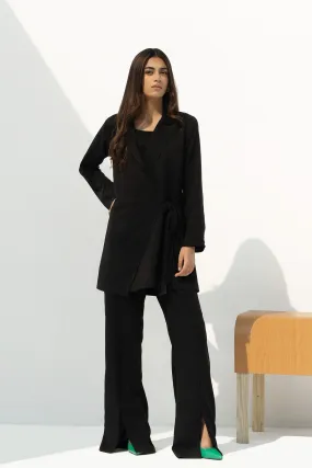 Black Tie-Up Blazer Black Tie-Up Blazer